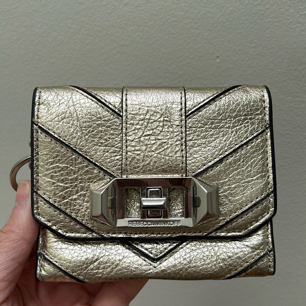 Rebecca Minkoff Gold Metallic Card Wallet (Read description before buying)